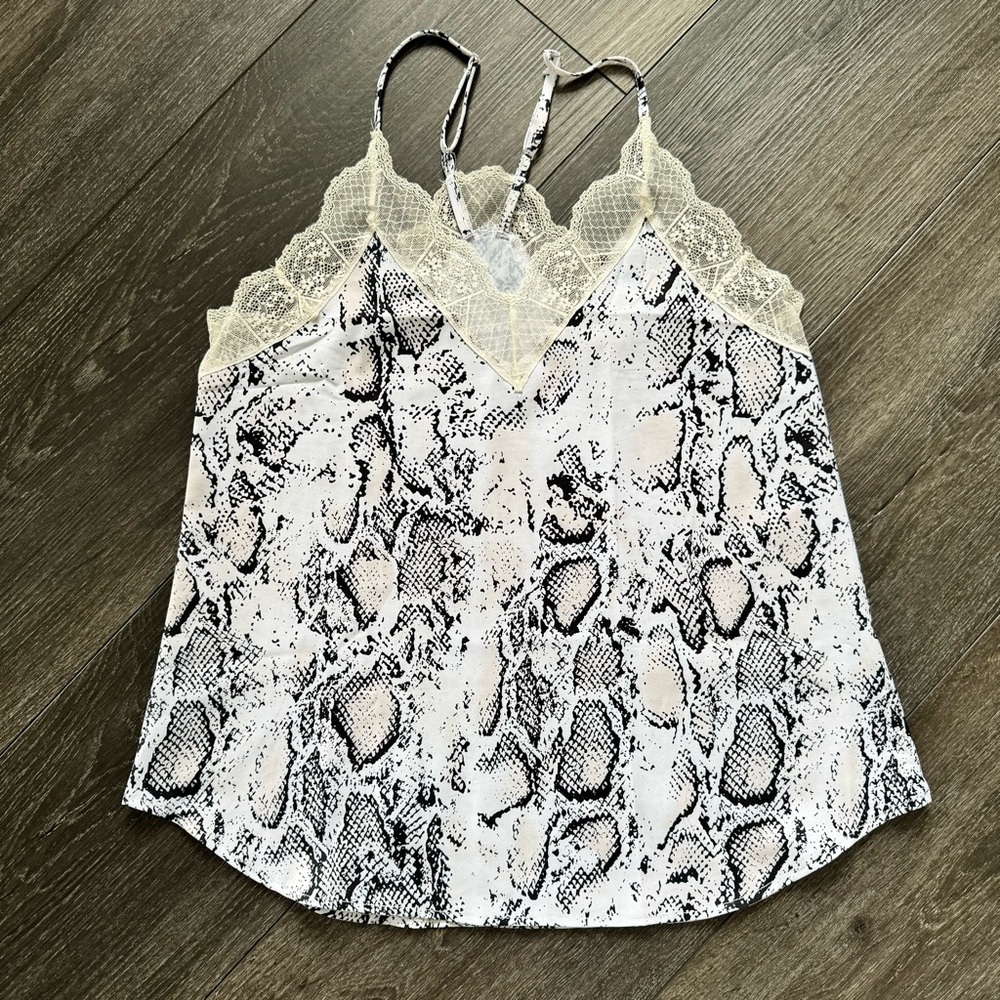 Lace v-neck top.